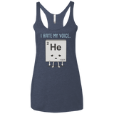 T-Shirts Vintage Navy / X-Small I Hate My Voice Women's Triblend Racerback Tank