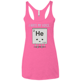T-Shirts Vintage Pink / X-Small I Hate My Voice Women's Triblend Racerback Tank