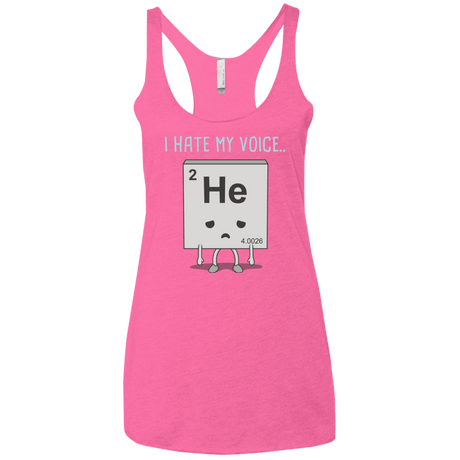 T-Shirts Vintage Pink / X-Small I Hate My Voice Women's Triblend Racerback Tank