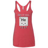 T-Shirts Vintage Red / X-Small I Hate My Voice Women's Triblend Racerback Tank