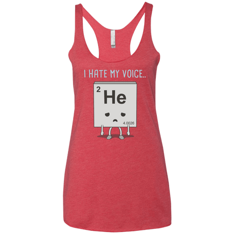 T-Shirts Vintage Red / X-Small I Hate My Voice Women's Triblend Racerback Tank