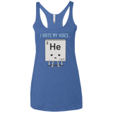 T-Shirts Vintage Royal / X-Small I Hate My Voice Women's Triblend Racerback Tank