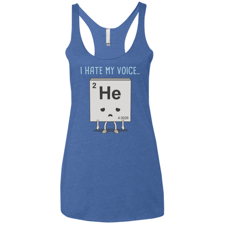 T-Shirts Vintage Royal / X-Small I Hate My Voice Women's Triblend Racerback Tank