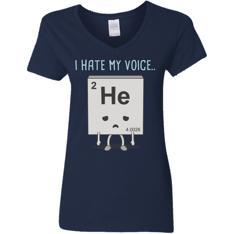 T-Shirts Navy / S I Hate My Voice Women's V-Neck T-Shirt