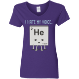 T-Shirts Purple / S I Hate My Voice Women's V-Neck T-Shirt