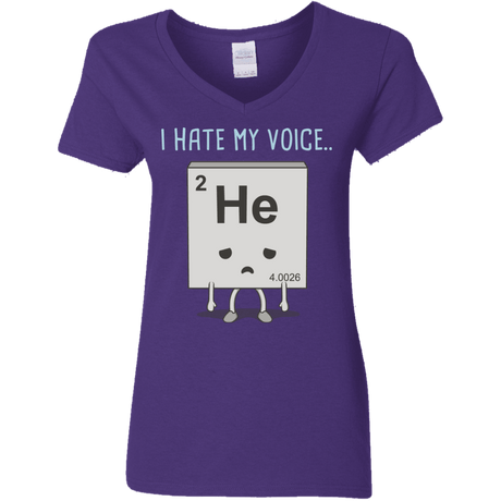 T-Shirts Purple / S I Hate My Voice Women's V-Neck T-Shirt