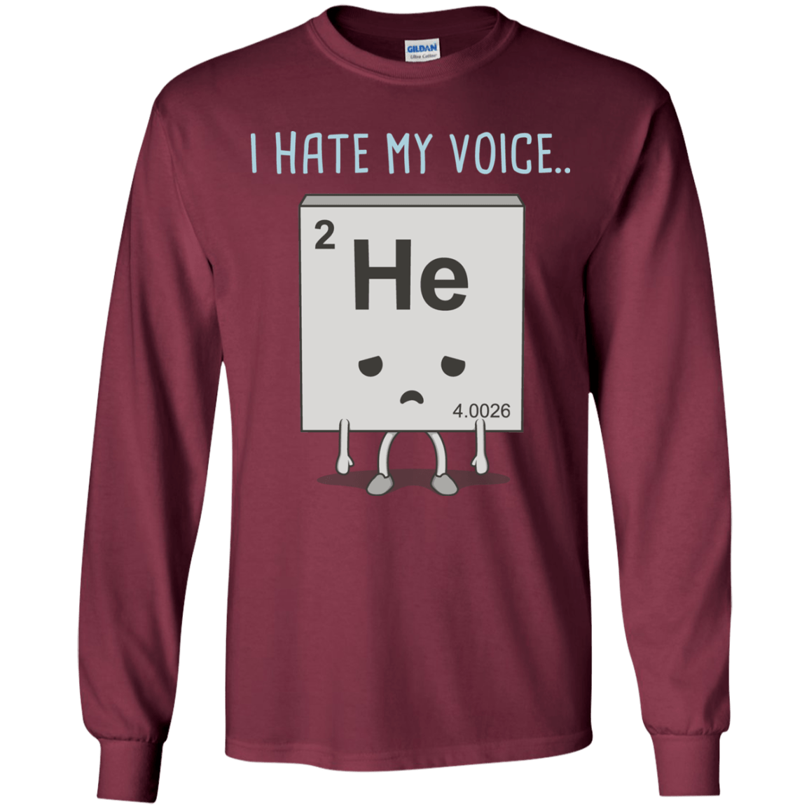 T-Shirts Maroon / YS I Hate My Voice Youth Long Sleeve T-Shirt