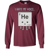 T-Shirts Maroon / YS I Hate My Voice Youth Long Sleeve T-Shirt