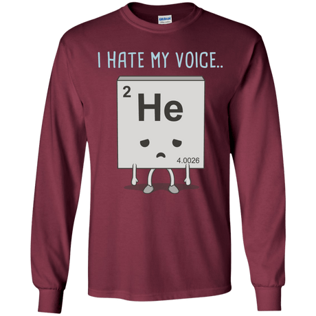 T-Shirts Maroon / YS I Hate My Voice Youth Long Sleeve T-Shirt