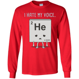 T-Shirts Red / YS I Hate My Voice Youth Long Sleeve T-Shirt