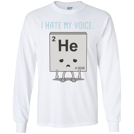 T-Shirts White / YS I Hate My Voice Youth Long Sleeve T-Shirt