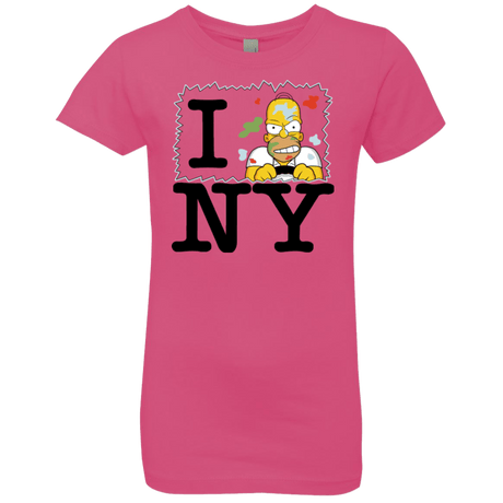 T-Shirts Hot Pink / YXS I Hate NY Girls Premium T-Shirt