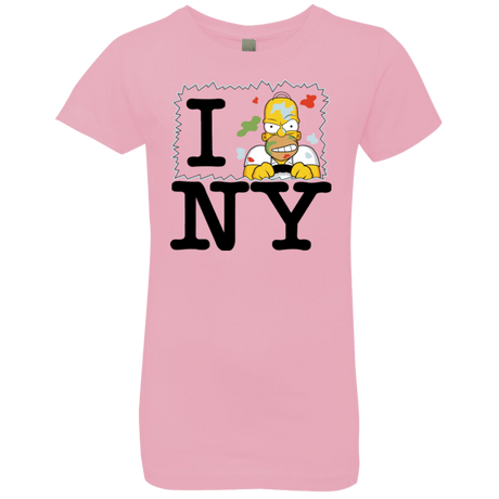 T-Shirts Light Pink / YXS I Hate NY Girls Premium T-Shirt