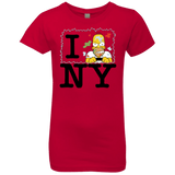 T-Shirts Red / YXS I Hate NY Girls Premium T-Shirt