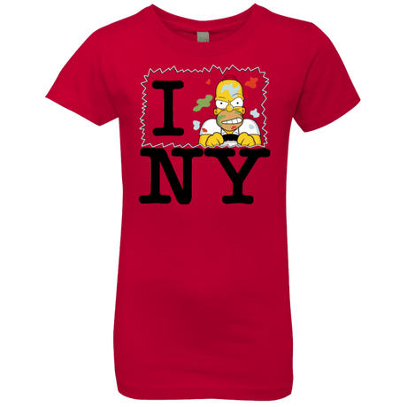 T-Shirts Red / YXS I Hate NY Girls Premium T-Shirt
