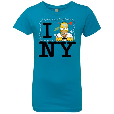 T-Shirts Turquoise / YXS I Hate NY Girls Premium T-Shirt