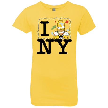 T-Shirts Vibrant Yellow / YXS I Hate NY Girls Premium T-Shirt