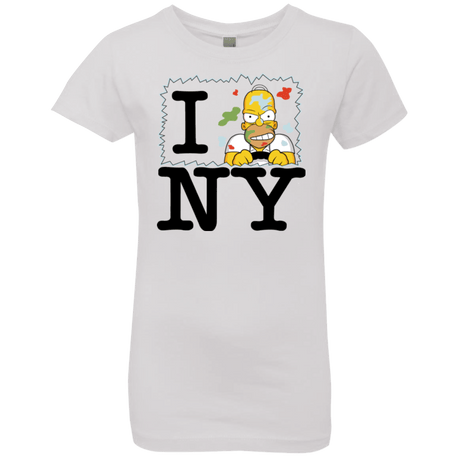 T-Shirts White / YXS I Hate NY Girls Premium T-Shirt