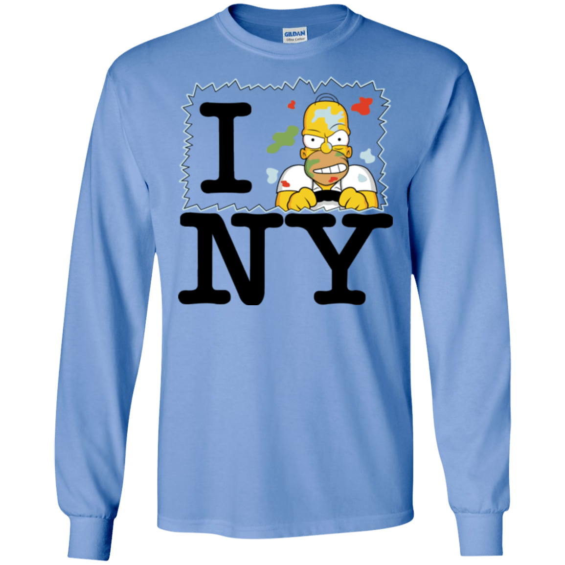 T-Shirts Carolina Blue / S I Hate NY Men's Long Sleeve T-Shirt