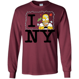 T-Shirts Maroon / S I Hate NY Men's Long Sleeve T-Shirt