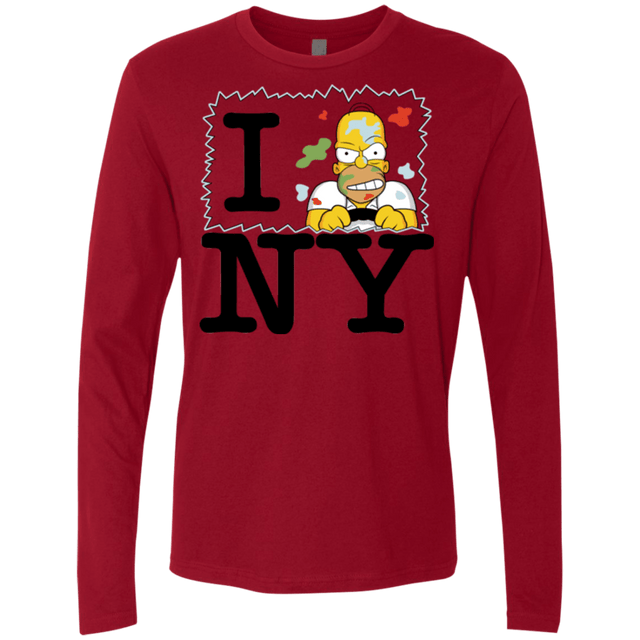 T-Shirts Cardinal / S I Hate NY Men's Premium Long Sleeve
