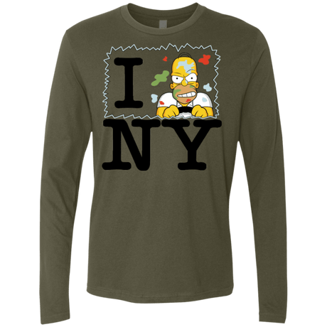 T-Shirts Military Green / S I Hate NY Men's Premium Long Sleeve