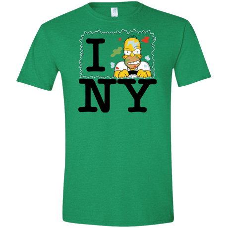T-Shirts Heather Irish Green / S I Hate NY Men's Semi-Fitted Softstyle
