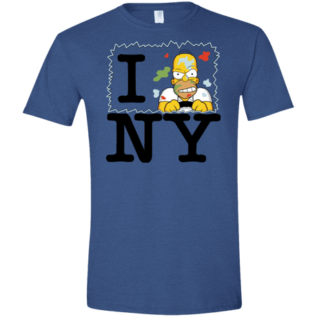 T-Shirts Heather Royal / X-Small I Hate NY Men's Semi-Fitted Softstyle