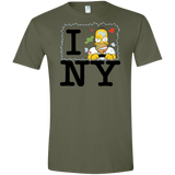 T-Shirts Military Green / S I Hate NY Men's Semi-Fitted Softstyle