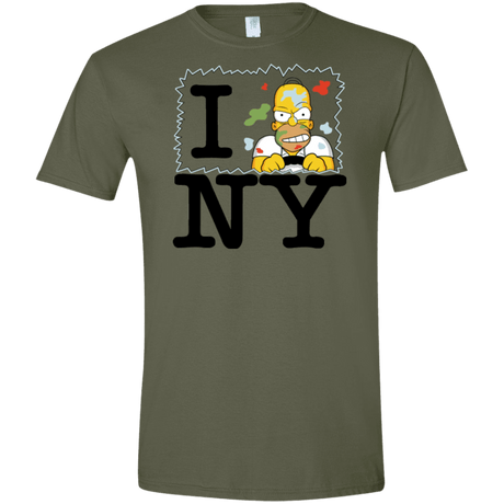 T-Shirts Military Green / S I Hate NY Men's Semi-Fitted Softstyle