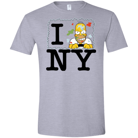 T-Shirts Sport Grey / X-Small I Hate NY Men's Semi-Fitted Softstyle