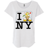 T-Shirts Heather White / X-Small I Hate NY Triblend Dolman Sleeve