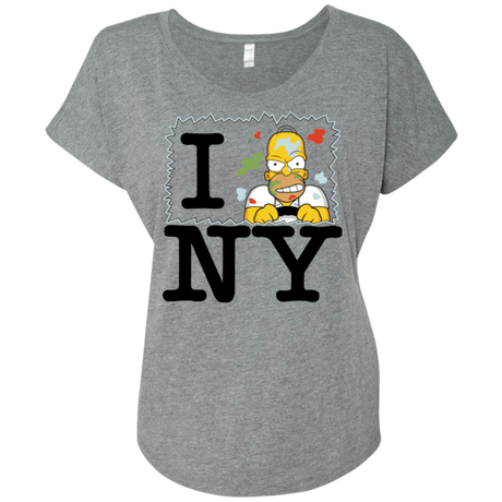 T-Shirts Premium Heather / X-Small I Hate NY Triblend Dolman Sleeve