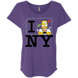 T-Shirts Purple Rush / X-Small I Hate NY Triblend Dolman Sleeve