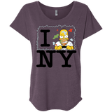 T-Shirts Vintage Purple / X-Small I Hate NY Triblend Dolman Sleeve