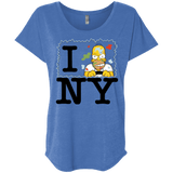 T-Shirts Vintage Royal / X-Small I Hate NY Triblend Dolman Sleeve