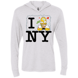 T-Shirts Heather White / X-Small I Hate NY Triblend Long Sleeve Hoodie Tee