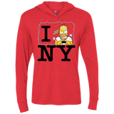 T-Shirts Vintage Red / X-Small I Hate NY Triblend Long Sleeve Hoodie Tee