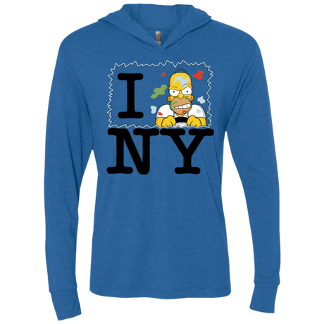 T-Shirts Vintage Royal / X-Small I Hate NY Triblend Long Sleeve Hoodie Tee