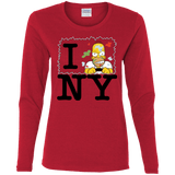 T-Shirts Red / S I Hate NY Women's Long Sleeve T-Shirt