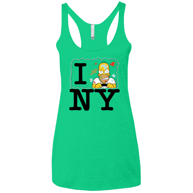 T-Shirts Envy / X-Small I Hate NY Women's Triblend Racerback Tank