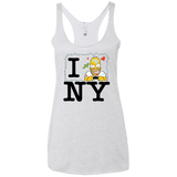 T-Shirts Heather White / X-Small I Hate NY Women's Triblend Racerback Tank
