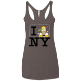 T-Shirts Macchiato / X-Small I Hate NY Women's Triblend Racerback Tank