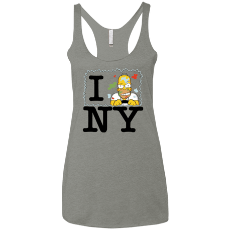 T-Shirts Venetian Grey / X-Small I Hate NY Women's Triblend Racerback Tank