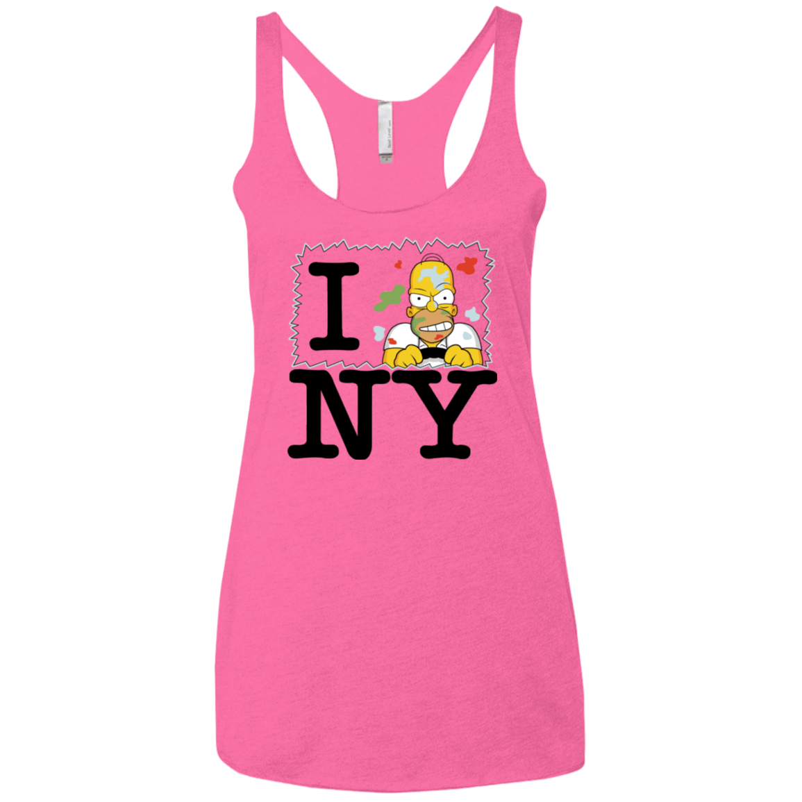 T-Shirts Vintage Pink / X-Small I Hate NY Women's Triblend Racerback Tank
