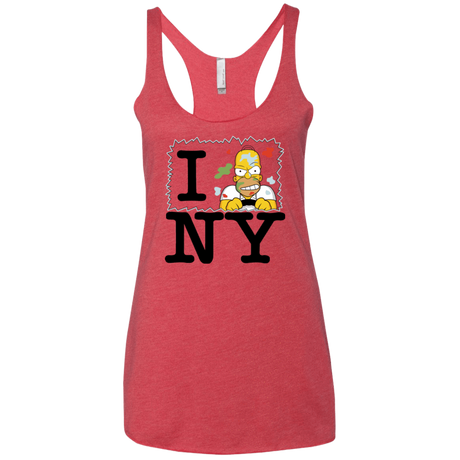 T-Shirts Vintage Red / X-Small I Hate NY Women's Triblend Racerback Tank
