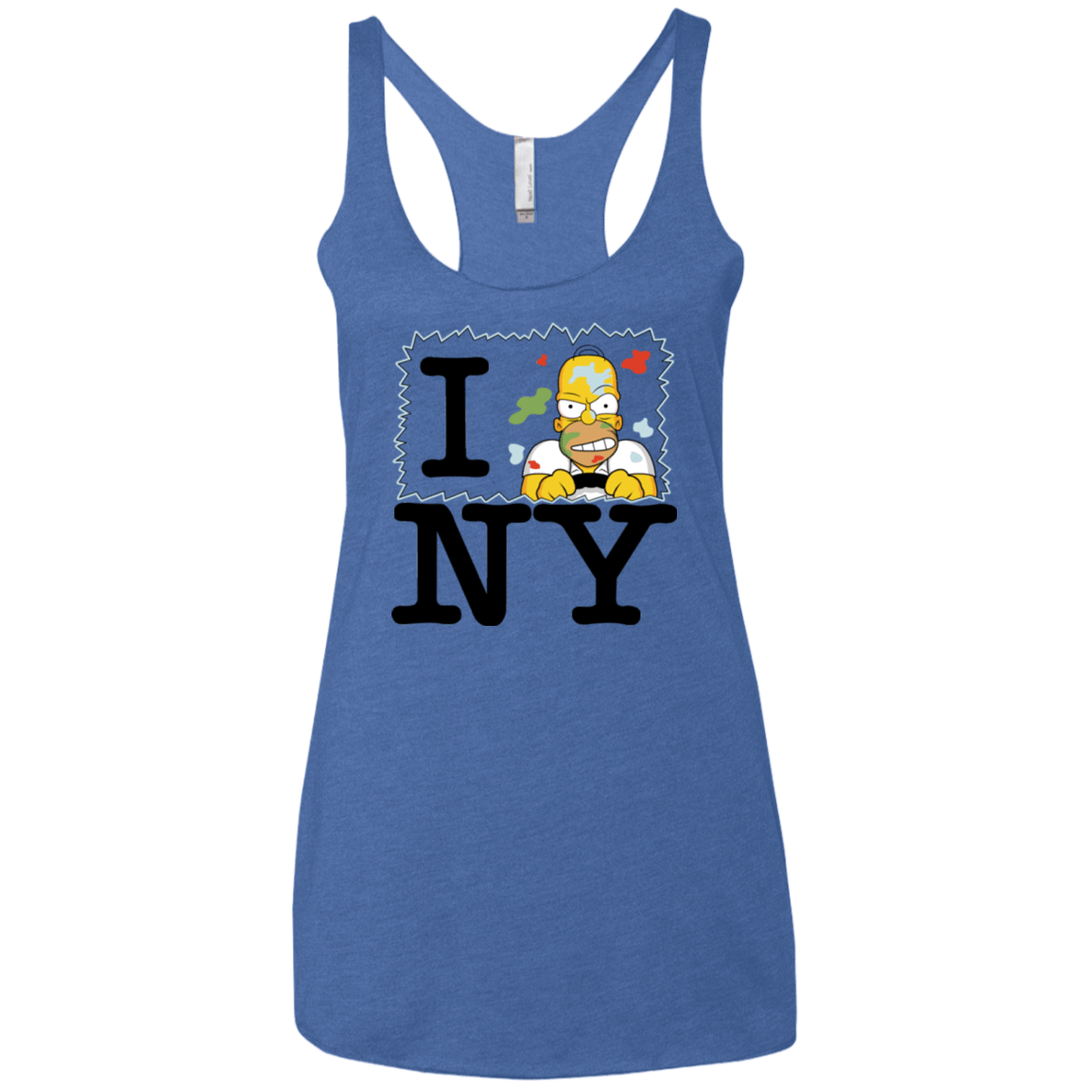T-Shirts Vintage Royal / X-Small I Hate NY Women's Triblend Racerback Tank