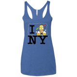 T-Shirts Vintage Royal / X-Small I Hate NY Women's Triblend Racerback Tank
