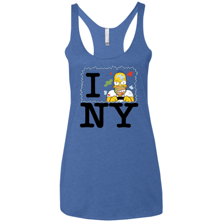 T-Shirts Vintage Royal / X-Small I Hate NY Women's Triblend Racerback Tank