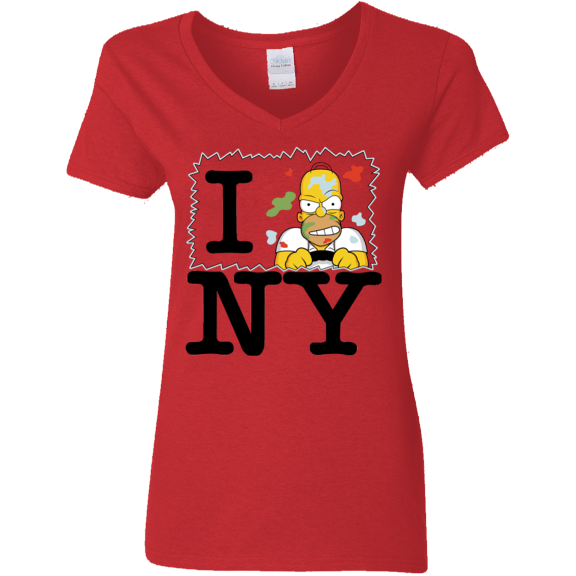 T-Shirts Red / S I Hate NY Women's V-Neck T-Shirt